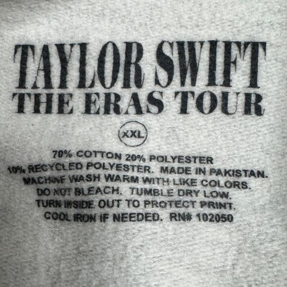 Women's Taylor Swift Gray Sweatshirt The Eras Tour 2023 Pullover Cropped Top XXL - Picture 6 of 7